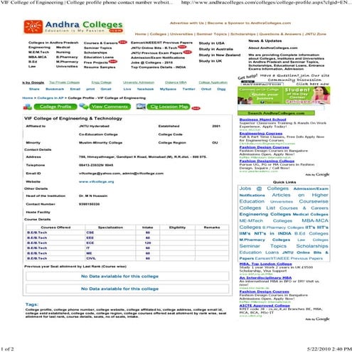 Vif College Of Engineering & Technology