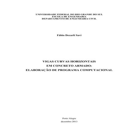 Vigas curvas horizontais