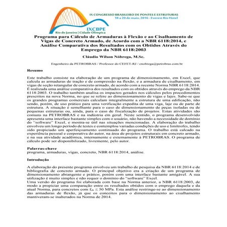 Vigas de concreto - programa para cálculo