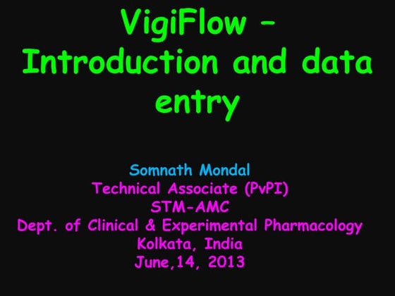 PPT on Vigiflow, Argus-G and Aris For ADR Reporting | PPT