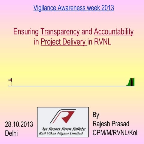 Transparency and Acountability in Project Delivery