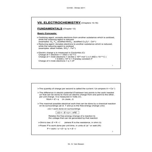 Vii.electrochemistry
