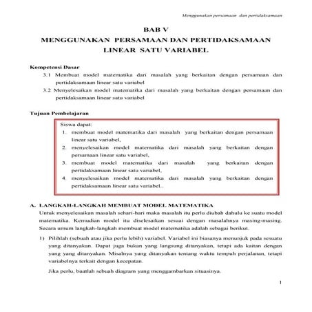 Vii 1 bab-v_menggunakan_persamaan_dan_pertidaksamaan_linear_satu_variabel