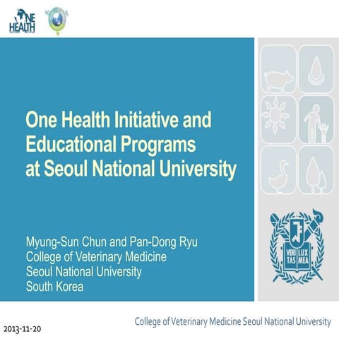 One Health Initiative and Educational Programs at Seoul National University