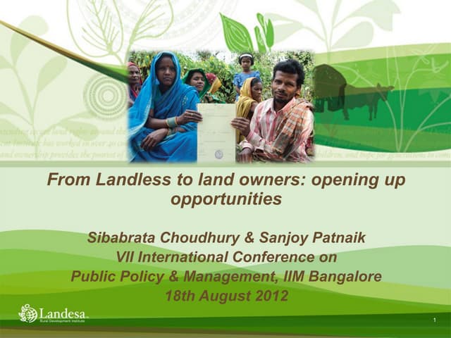 Land to the landless
