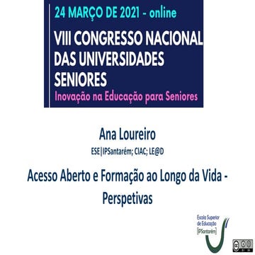 Acesso Aberto e Formação ao Longo da Vida - Perspetivas