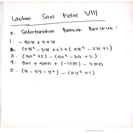Viii latihan soal tugas 1 matematika
