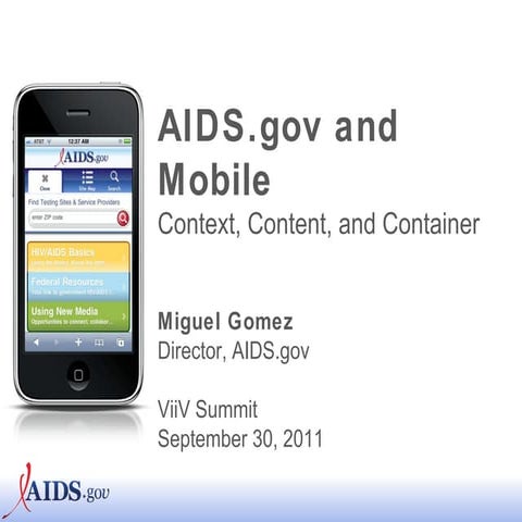AIDS.gov and mobile at the ViiV Summit
