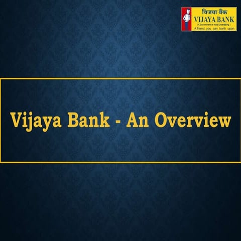 Vijaya bank   an overview