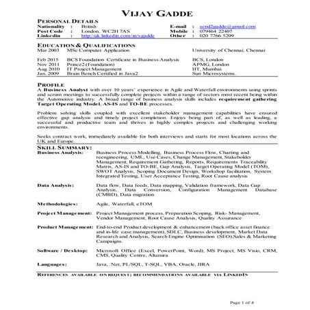 Vijay gadde  ba cv
