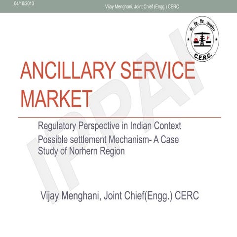 Ancillary Service market