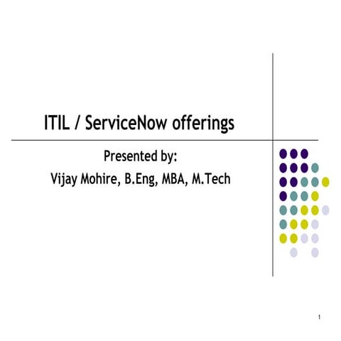 ITIL ServiceNow offerings