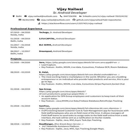 Sr. Android Developer