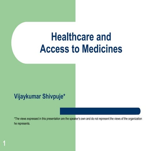 Vijay shivpuje access to medicines