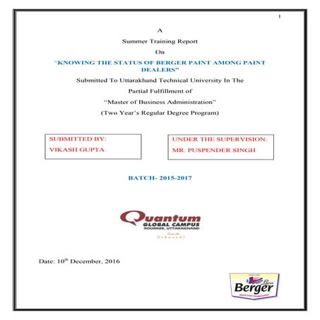 Dealers preference towards paint company