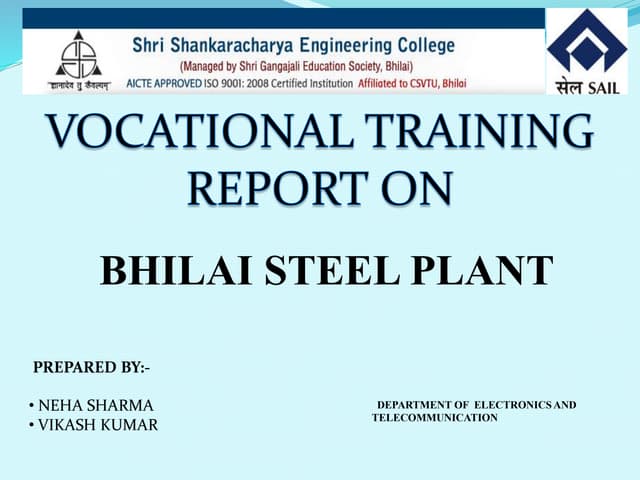 BHILAI STEEL PLANT VOCATIONAL TRAINING