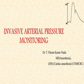 INTRA-ARTERIAL BLOOD PRESSURE MONITORING 