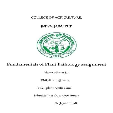 Plant health clinic by Vikram Jat