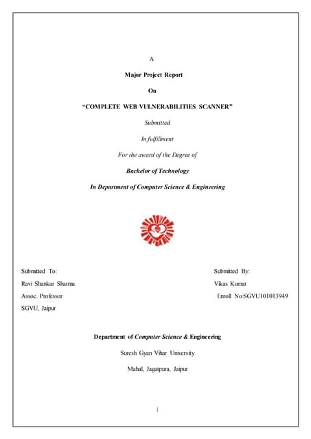 Web Vulnerability Scanner project Report