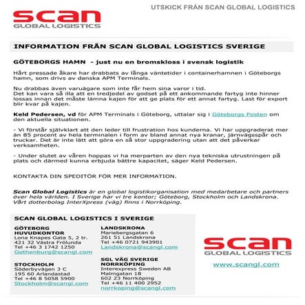 Scan global logistics sverige