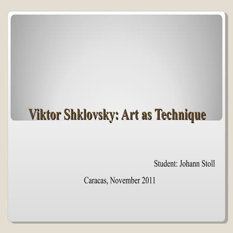 Viktor shklovsky