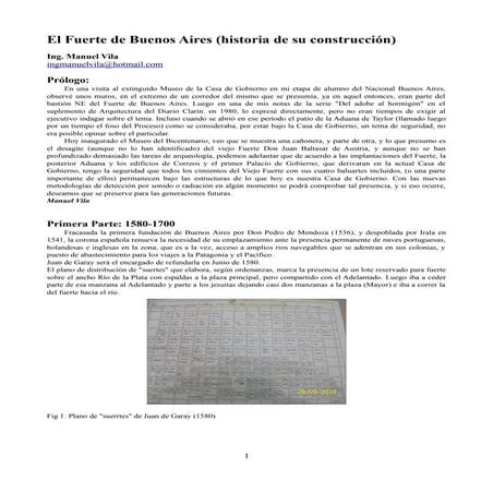 Vila, m. 2013. el fuerte de buenos aires