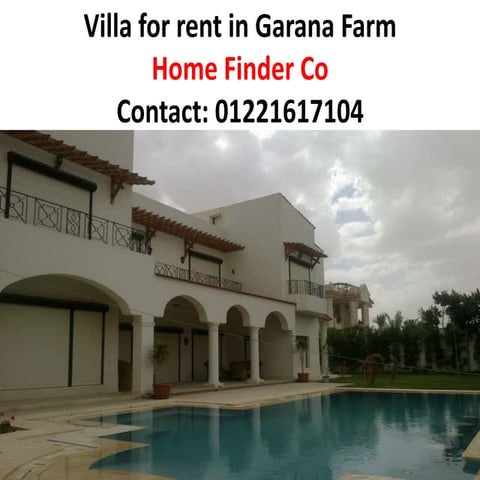 Villa for rent in garana farm 6 October City