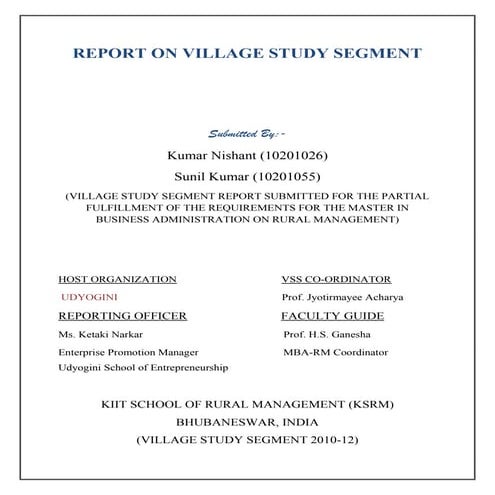 Village report