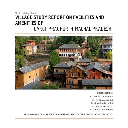 Village study GARLI, PRAGPUR -facilities