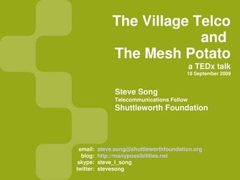 Village Telco - TEDx Newtown
