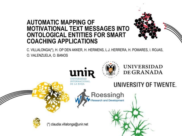 Automatic mapping of motivational text messages into ontological entities for smart coaching applications