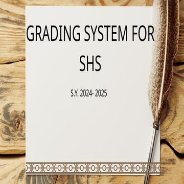 Grading System for the Deped Students- Junior or Senior | PPT