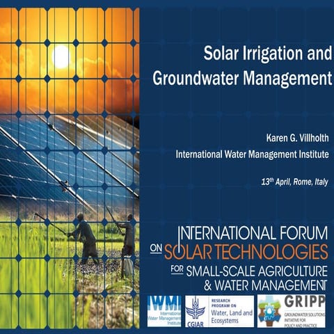 Solar Irrigation and Groundwater Management