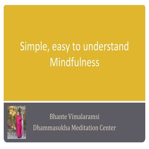 Buddhist Mindfulness - Bhante Vimalaramsi