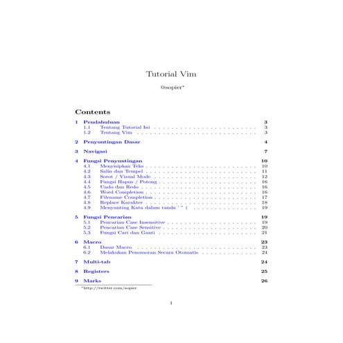 Tutorial VIM - Bahasa Indonesia - @sopier