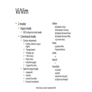 Comprehensive Guide to Vi/Vim Editor Commands and Modes | PPTX