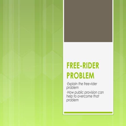 Free rider problem