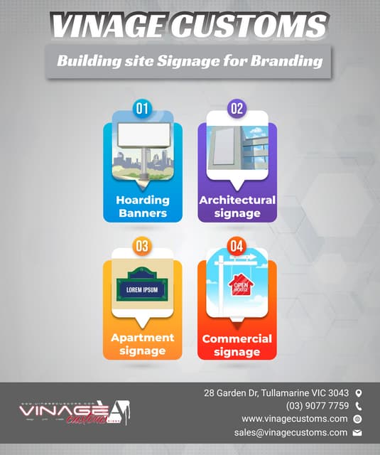 Outdoor Business Signage -Vinage Customs | PDF