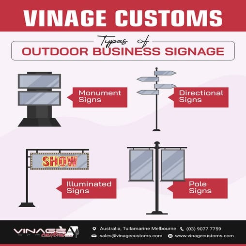 Outdoor Business Signage -Vinage Customs