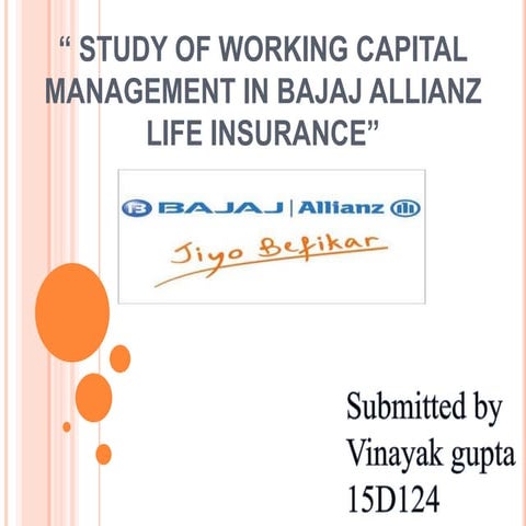 Study of working capital management