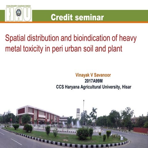 Bio indication of Heavy metals 