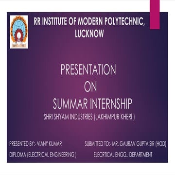 VINAY KUMAR.pptx presentation of electric engineering