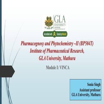 Vinca : Chemical constituents, commercial products and uses