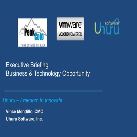 Vince mendillo uhuru software vm ware pex 2013 share