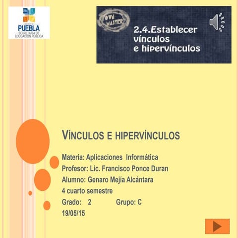 Vinculos e hipervínculos