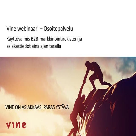 Vine webinaari: Osoitepalvelu