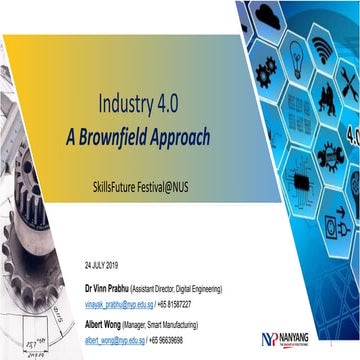 SkillsFuture Festival at NUS 2019- Industry 4.0 – The Brownfield Approach