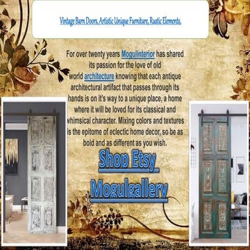 Vintage Barn Doors, Artistic Unique Furniture, Rustic Elements