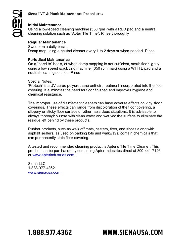 Vinyl Flooring Care and Maintenance