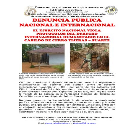 Violaciones dih del ejército.